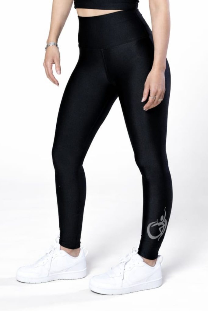 טייץ SIMBO POWER LOGO - BLACK מבריק