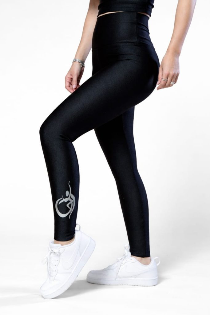 טייץ SIMBO POWER LOGO - BLACK מבריק