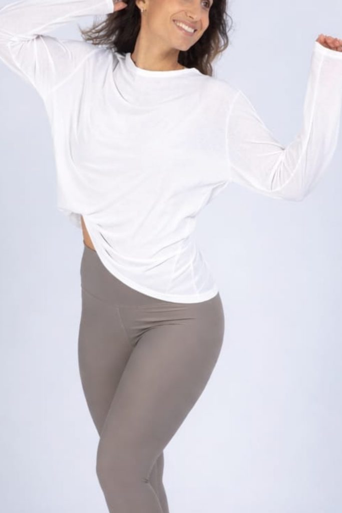 חולצת SIMBO SOFT - צבע לבן ארוך