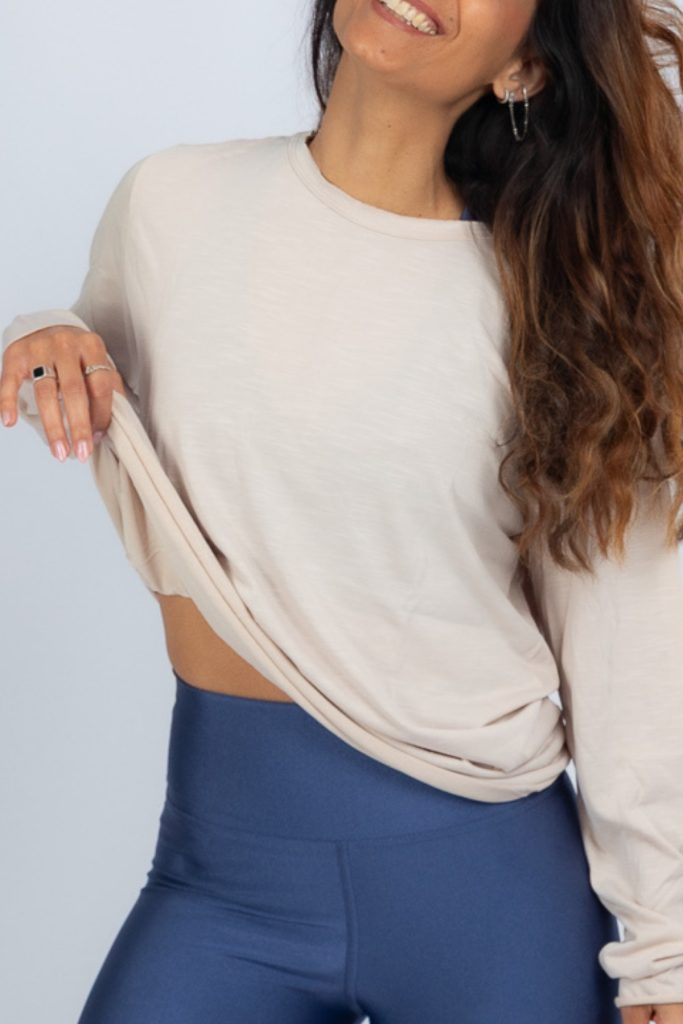 חולצת SIMBO SOFT - צבע קרם ארוך